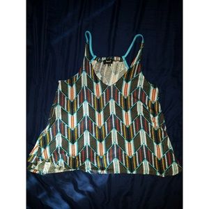 Cheveron/Triangle Print Tank Top
